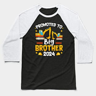 Kids Promoted to Big  2024 Construction Excavator Toddlers Baseball T-Shirt